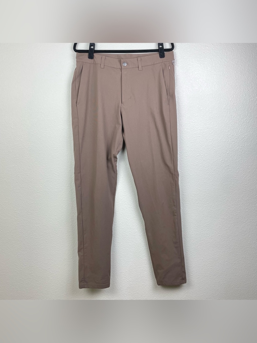 Lululemon Men's 34 Slim Fit Commission Pants Brown Warpstreme Office Career